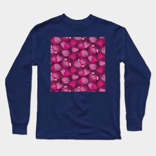 Hot Pink King Protea Long Sleeve T-Shirt